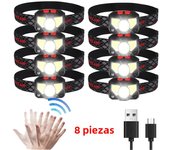 XPG+COB LED Headlamp USB Rechargeable Head Torch Head Flashlight Waterproof Head Torch Outdoor Camping Fishing Headlight