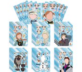 32 unids DIY congelado tema hacer una cara pegatinas Pack, dibujos animados diversión pegatinas calcomanía artesanías conjunto niños juguetes para la decoración del partido, regalos de recompensa