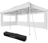 Tectake - Carpa VIOLA 3 x 6 m con 2 paneles laterales  Estructura robusta y ligera  Regulable en cuatro alturas  Dos paneles laterales con ventanas