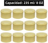 12 Pieces 8 OZ Candle Tins in Bulk DIY Candle Making Containers with Lids Metal Storage Tins for Candy and Gifts Party Supplies