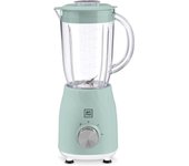 Batidora Vaso Profesional 1.2L, 800W - Vaso Anti-Roturas de Resina + Cuchillas Acero Inoxidable, 2 Velocidades, Base Antideslizante, Ideal para Hogar/Pequeña Hostelería, Color Verde, Certificación CE