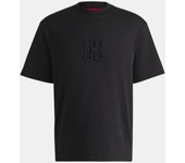 HUGO 50535499 DEBOSTAC Camisetas Manga corta Hombre Negro