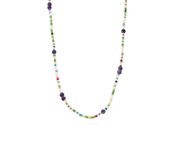 Collar de Cuentos para Mujeres Exquisito Verano colorido Bohemio Mezclas de Cuentos de Cristal Playa Joyería Charms