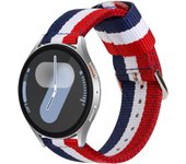 Correa de Nylon para Samsung Galaxy Watch 7 / 6 / 5 / 4 / Amazfit GTS 4 / Garmin Vivoactive 5, Colores Bandera de Francia Ancho 20mm