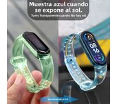 Strap For Xiaomi Mi Band 5 6 4 3 Transparent Change Color Light Wrist Bracelet For Xiaomi MiBand 7 Silicone Replacement Strap