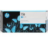 HP - 738 300-ml Cyan DesignJet Ink Cartridge cartucho de tinta 1 pieza(s) Original Alto rendimiento (XL) Cian 676M6A