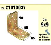 SANCO STORE - WOLFPACK LINEA PROFESIONAL Soporte Para Madera Ángulo  65x90x90 mm. Espesor 2,5 mm.