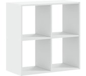 vidaXL Estantería de madera de ingeniería 68,5x32x68,5 cm Blanco, Negro, Roble Sonoma Mueble Almacenaje Estantería para Oficina, Estudio, Dormitorio Estantería/Librería/ mueble de Almacenamiento
