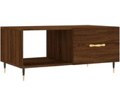 vidaXL Mesa de centro madera contrachapada 90x50x40 cm Blanco, Negro, Blanco brillante Mesita de Salón o Comedor o Auxiliar Mesa de Café Meuble Salón