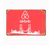 Vintage Airbnb Logo 1 Metal Plaque Poster Wall Decor Cinema Living Room Mural Funny Tin Sign Kitchen Bedroom Cafe Bar Pub Living