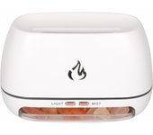 Humididiador de la aromaterapia de Grano de Madera de llama simulada, difusor de aceite esencial de Niebla grande con Luz de 7 Colores