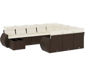 Conjunto de sofás de Jardín 11 pzas de zapatos sintético