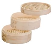 Ibili VAPORERA Bamboo 20 CM, Stainless Steel, Marrón, 20 Centimeters cm