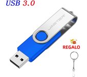High-capacity Silver Color Rotating USB 3.0 Flash Drive 128GB 64GB 32GB 16GB 4GB Removable Storage Creative Music USB drive Gift