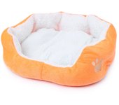 Cama para mascotas para Gatos y Perros Pequeños y medianos, canasto con Juguetes Redondo U ovalado en forma de donut, Cama nest para mascotas, Azul, 50x40