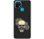 Funda compatible con Oppo A15 - tatoo calavera dotwork
