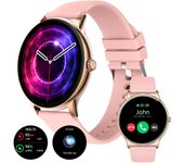 Reloj inteligente Mujer (1,43 pulgadas) Bluetooth Lamando Reloj intelente, Ayudante de Voz AI, Cuerpo de metal con 120 Modos deportivos, SpO2, Monitoreo de Frecuencia cardíaca.
