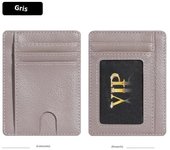 Card Holder Bag Simple Solid Color Pocket Case Women Men Credit ID Card Organizer Leather Cardholder Wallet 2023