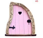Miniature Fairy Door Home Creative Yard Art Mini Arch Window Door Mouse Hole Decoration Outdoor Garden Sculpture  Craft Decor