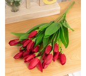 White Tulip Simulation Artificial Flower Christmas Home Decoration Valentine's Day Wedding Room Garden Fake Floral Bride Bouquet