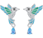 Earrings For Women 100% 925 Silver Plate Golden Sunflower Cherry Pendant Earrings Fine Wedding Engagement Party Jewelry Gifts