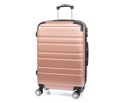 DAM Maleta Trolley extensible, en material ligero ABS de alta resistencia. Cerradura numérica, 4 ruedas giratorias 360°. 44x26,5x66,5 Cm.