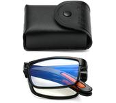 Men Lightweight Folding Reading Glasses Anti-blue Light Presbyopia Eyeglasses Women with Portable Case TR90 Clear Eyewear