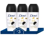 Dove Desodorante Roll On Invisible Dry Advanced Care 50ml - Pack de 3