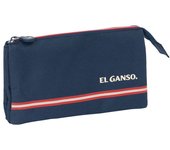 SAFTA  PORTATODO TRIPLE EL GANSO CLASSIC AZUL MARINO EL GANSO CLASSIC 3x22x12 Cms.