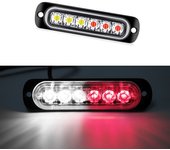 1x Universal Car Truck LED Flash Light Strobe 12V 24V 6LED Bar Light Side Light Vehicle Emergency Warning Lamp