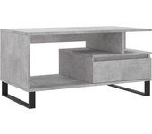 vidaXL Mesa de centro madera contrachapada 90x49x45 cm Blanco, Negro, Roble Sonoma Mesita de Salón o Comedor o Auxiliar Mesa de Café Meuble Salón
