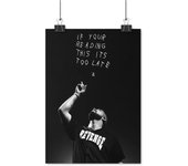 Black and White Drake Concert Cover Poster Aesthetic Pop Rapper Music Album for All the Dogs Canvas Print Wall Art Room Decor