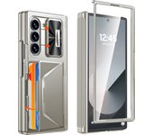 Back Clip S Pen Card Holder Full Coverage 9H Protective Film Luxury Shockproof Case for Galaxy Z Fold 6 Valentine's Day Gift