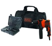 Taladro percutor BLACK & DECKER 710w portabrocas 13mm + accesorios