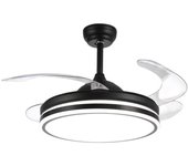 Bel atenas ceiling fan dc motor pop up blades with 36w led light memory dimmable in dimmer intensity (nightlight) bel air home a