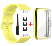 Silicone Watch Strap + Case For Huawei Watch Fit Strap Replacement Band Multicolor Protective Case Accessories band