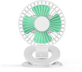 Ventilador de Cochecito Clip en el Ventilador de Batería con 3 Velocidades Ajustables Rosa