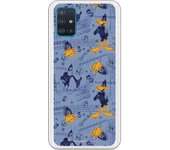 Funda original compatible con Samsung Galaxy A51 - Pato Lucas Fondo Azul