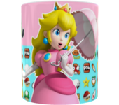 Taza Super Mario – Princesa Peach 👑🍑 Stamina Desayuno Ideal Para regalo y Para Fans Juegos Games Videojuegos