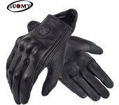 Suomy Women Pink Motorcycle Gloves Touch Screen Leather Electric Bike Glove Cycling Full Finger Motocross Luvas Da Motocicleta