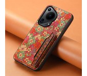 Flower Figure Leather Magnetic Wallet Phone Case For Huawei Pura 70 70Pro P60 Mate 70 60 50 40 30 Nova 12 11 Holder Back Cover