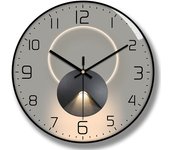 Reloj de cuarzo Sin TicTac Funciona con Pilas (Negro)