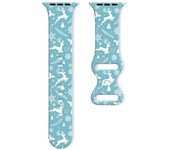 For Apple Watch 41mm 40mm 38mm 42mm 44mm 45mm 49mm ,  for iWatch Series 8/7/SE/6/5/4/3/2/1 Christmas Silicone watch band