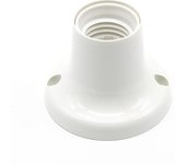 CABLEPELADO Portalámparas E27 zócalo recto | Soporte de lámpara para pared | base apliques portalámparas | casquillo E27 | 4A 250V | Fácil de instalar | Blanco