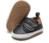 Baby Shoes Newborn Boys Sneakers Girls First Walker Kids Toddler Pu Leather Simple Everything Soft Sole Sneakers 0-18 Months