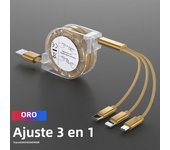 3 in 1 Telescopic Cable Suitable for Apple Type C Android Mobile Phone 3A Fast Charging USB Cable for iPhone Cable Usb C Cable
