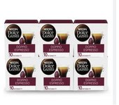 NESCAFÉ Dolce Gusto Espresso Doppio, 96 cápsulas, Intensidad 10, Café arábica y robusta (6 pack x 16)Dolce Gusto total 96 capsulas