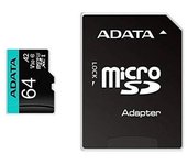 ADATA microSDXC/SDHC UHS-I U3 64GB c/adapt
