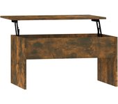 vidaXL Mesa de centro madera ingeniería 80x50,5x41,5 cm Blanco, Negro, Roble Sonoma Mesita de Salón o Comedor o Auxiliar Mesa de Café Meuble Salón