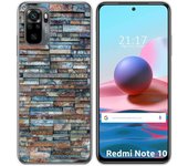 Tumundosmartphone Funda Gel Tpu para Xiaomi Redmi Note 10 / 10S diseño Ladrillo 05 Dibujos